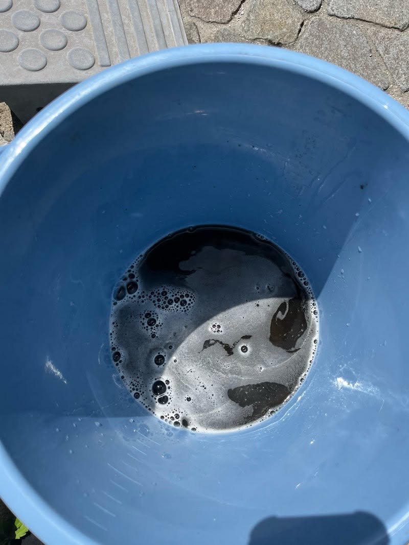 エアコン内部の洗浄作業