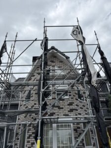 タイル外壁施工後の住宅外観